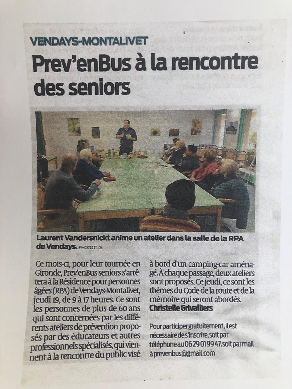 Article Sud Ouest à Vendays-Montalivet