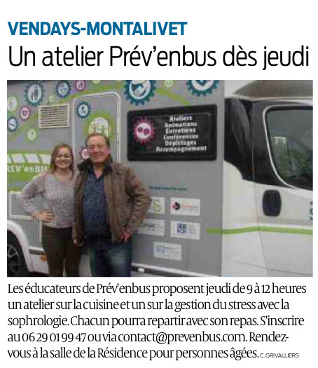 Prev'enBus dans le Sud Ouest Médoc : Mardi 21 Janvier 2020 